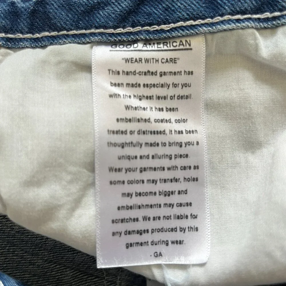 Good American High Waist Cutoff Jean Denim Shorts Size 2/26 - Picture 2 of 9